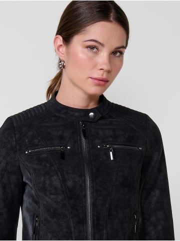 KOROSHI Damen Bikerjacke Kunstleder in SCHWARZ