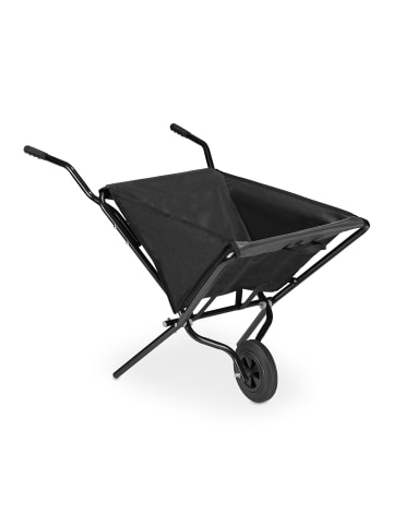 relaxdays Faltschubkarre in Schwarz - (B)112 x (H)70 x (T)67 cm
