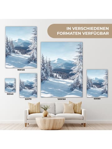 MuchoWow Leinwand Bilder Schneelandschaft