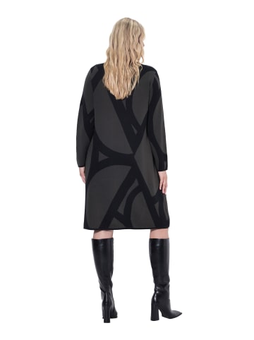 Ulla Popken Midikleid in khakigrau