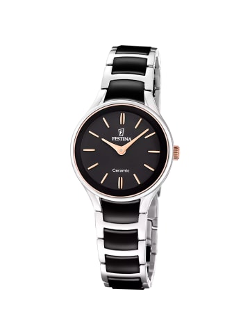 Festina Damenuhr Stahl/Keramik Schwarz