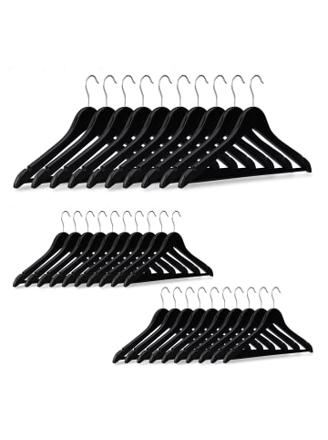relaxdays 90x Kleiderbügel in Schwarz