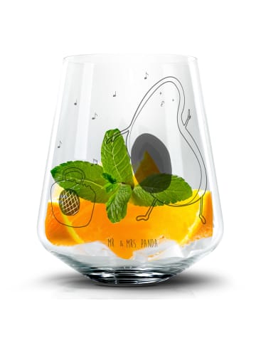 Mr. & Mrs. Panda Blümchentail Glas Avocado Tanzen ohne Spruch in Transparent
