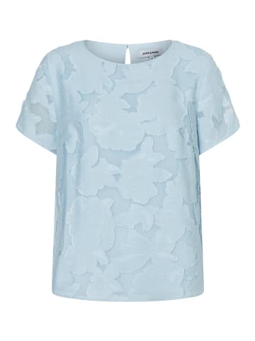 More & More elegante Kurzambluse, Blumendessin in soft cloudblue