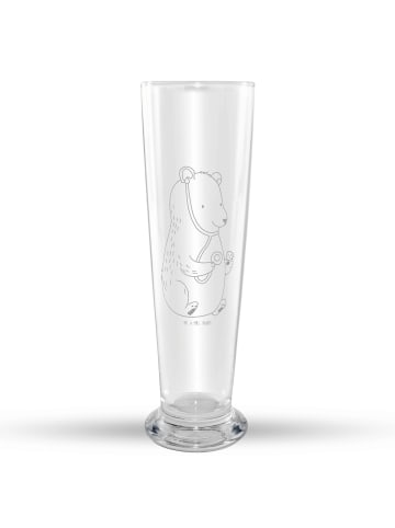 Mr. & Mrs. Panda Weizenbier Glas Bär Arzt ohne Spruch in Transparent