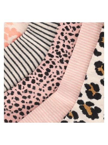 Yuhu Mädchen Socken 5er Pack mit Tiergesichtern Motivsocken in Rosa