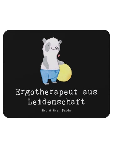 Mr. & Mrs. Panda Mouse Pad Ergotherapeut Leidenschaft mit Spruch in Schwarz
