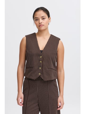 ICHI Anzugweste IXKATE Regular fit in Coffee Bean/C.Dancer