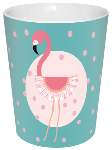 Geda Labels Kaffeebecher Flamingo Punkte in Türkis - 300 ml