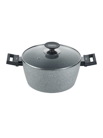 Berndes Kochtopf mit Glasdeckel aus Aluminium - Alu Induction Special Edition in grau