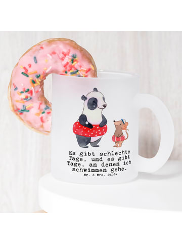Mr. & Mrs. Panda Kaffeetasse Otter Schwimmen mit Spruch in Transparent