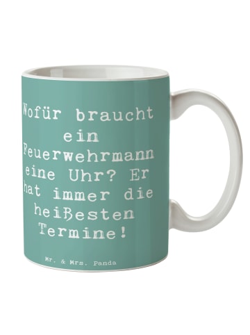 Mr. & Mrs. Panda Tasse Spruch Feuerwehrmann Termine mit Spruch in Meeresbrise
