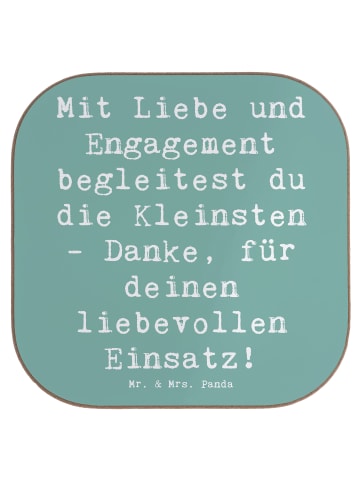 Mr. & Mrs. Panda Untersetzer für Gläser Spruch Liebevolle Erzieh... in Meeresbrise