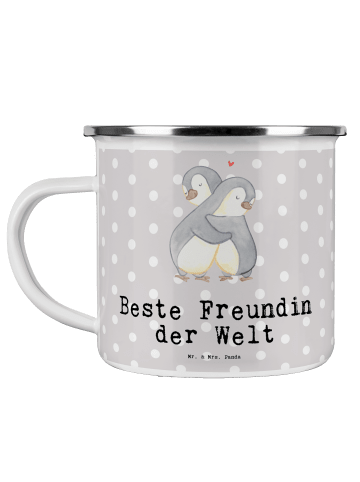 Kaffeebecher Pinguin Beste Freundin der Welt mi... in Grau Pastell