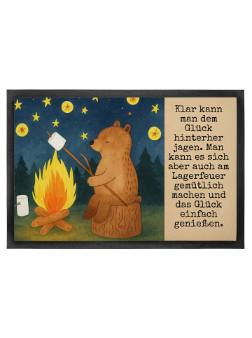 Mr. & Mrs. Panda Türmatte Bär & Marienkäfer Lagerfeuer Design mi... in Weiß