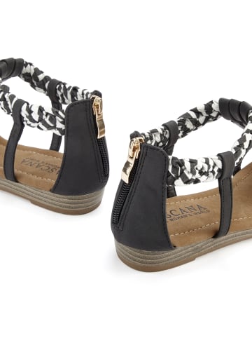 LASCANA Sandale in schwarz/zebra