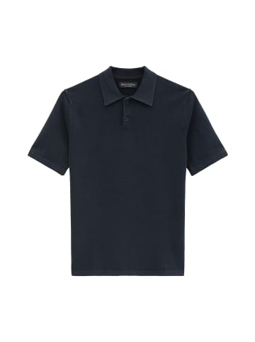 Marc O'Polo Strick-Poloshirt regular in Dark Navy
