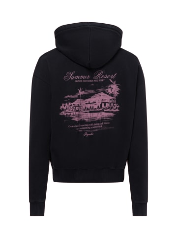 PEGADOR Kapuzenpullover Polion in schwarz altrosa - 0001