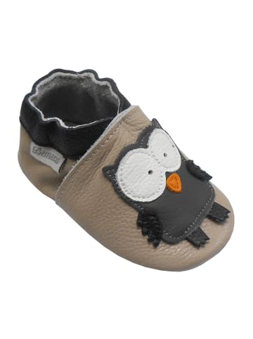 Bemesu Baby Krabbelschuhe aus Leder, weiche Lauflernschuhe mit rutschfester Sohle 