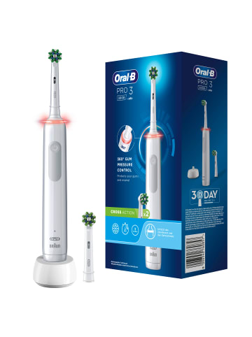 Oral-B Elektrische Zahnbürste "Pro 3 - Cross Action" in Weiß