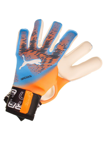 Puma Torwarthandschuh Ultra Grip 1 Hybrid in hellblau / orange