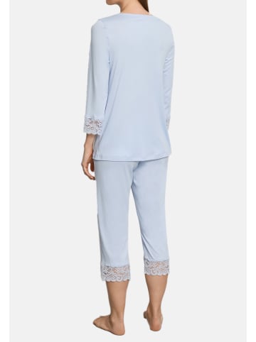 Hanro Schlafanzug Moments in Blue dove