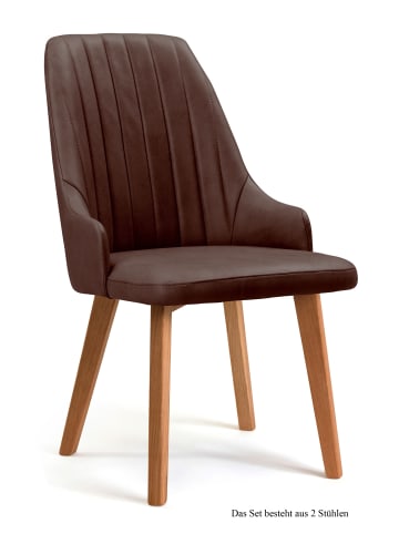 58 aufm Kessel ESSZIMMERSTUHL (2er-Set) Daryl 52x91x60 Eiche geölt/Grau