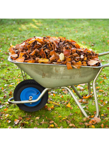 relaxdays 4 x Schubkarrenrad mit Achse in Schwarz/Blau - 4.80 4.00-8