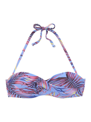 LASCANA Bügel-Bandeau-Bikini-Top in himmelblau bedruckt