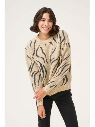 Kaffe Strickpullover KAbillie Loose fit in Feather Gray Mel/Dark Grey Mel