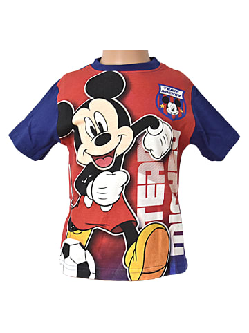 Disney Mickey Mouse T-Shirt Mickey Mouse Fißball in Dunkelblau