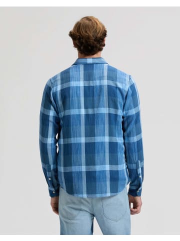 Lee Langarmhemd Clean Western in Indigo Plaid