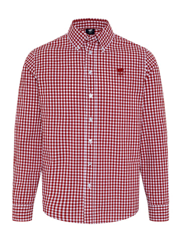 Polo Sylt Hemd mit minimalistischem Karomuster in Rot
