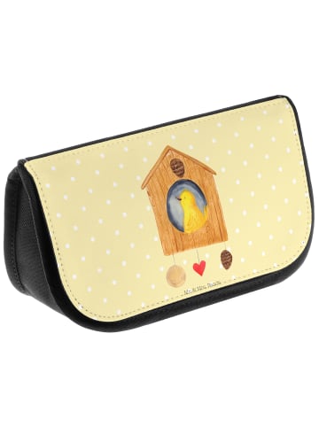 Mr. & Mrs. Panda kosmetiktäschchen Vogel Haus ohne Spruch in Gelb Pastell