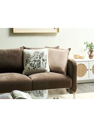 Beliani 2er-Set Dekokissen FERNA in Weiß/Beige