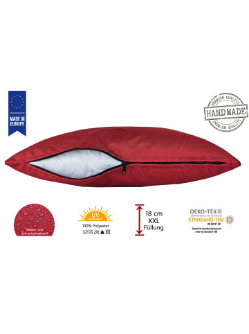 JACK Outdoor Dekokissen 30x50cm inkl. XXL Füllung in Burgund