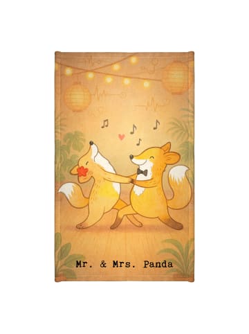 Mr. & Mrs. Panda Handtuch Klein Füchse Salsa tanzen Design ohne ... in Weiß