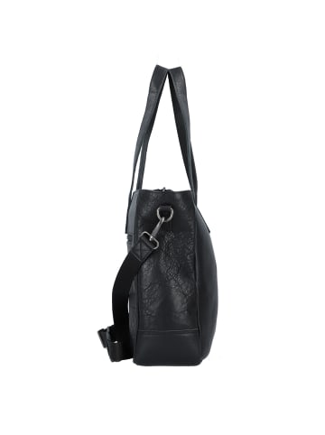 Plevier Rock Shopper Tasche Leder 41 cm Laptopfach in schwarz