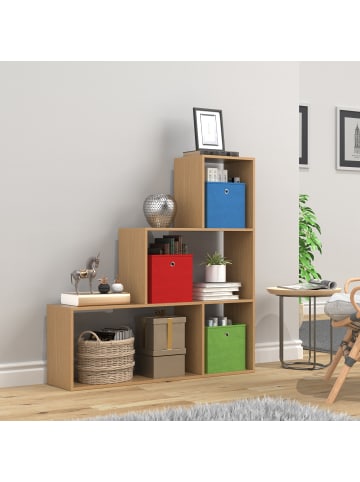 VCM  Holz Regal Raumteiler Standregal Bücher Dubila M in Buche