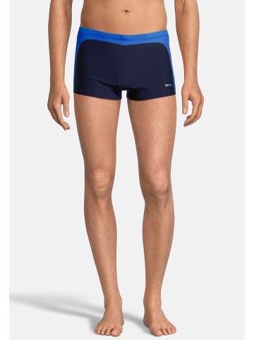 BECO the world of aquasports Kasten-Badehose Square Leg Badehose "Side Flash" in marine-blau