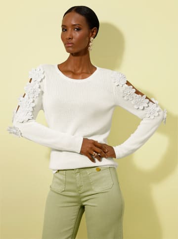 creation L Langarm-Pullover in ecru