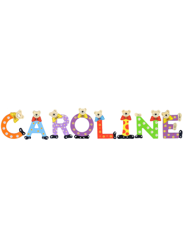 Playshoes Deko-Buchstaben "CAROLINE" in bunt