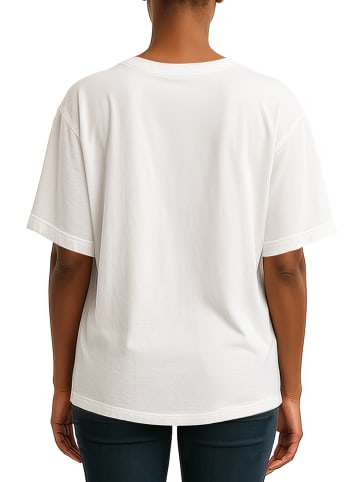 Reichstadt Reichstadt Regular Fit T-Shirt Damen Shoulder Drop 25RSW071 White 4XL