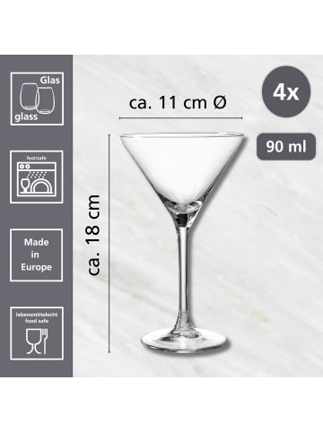 Ritzenhoff & Breker 4er Set Martinigläser Rumba 90 ml transparent in transparent