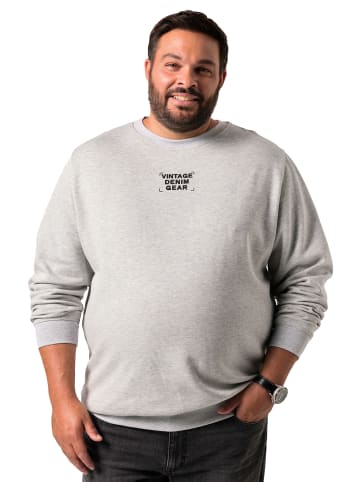 Men Plus Sweatshirt in grau melange