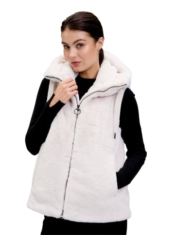 Betty Barclay Plüschweste mit Kapuze in beige