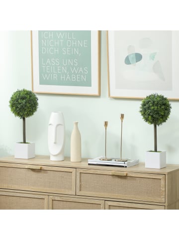 HOMCOM Kunstpflanze-10L x 10B x 45H cm-Grün