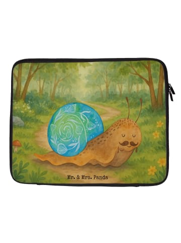 Mr. & Mrs. Panda Notebook Tasche Schnecke Sir Design ohne Spruch in Weiß