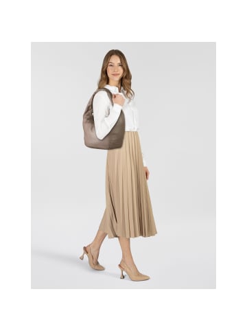 LIEBESKIND BERLIN Farrah Schultertasche M Leder 45 cm in neutral grey