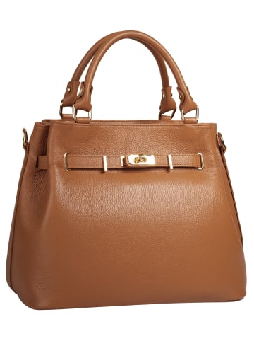 Samantha Look Handtasche echt Leder in cognac